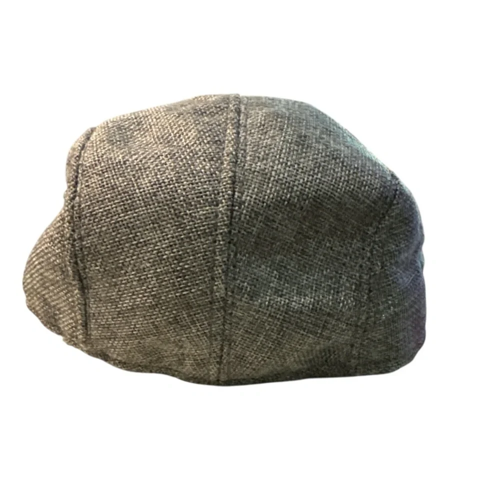 🟢 Gray Textured Paperboy Hat
